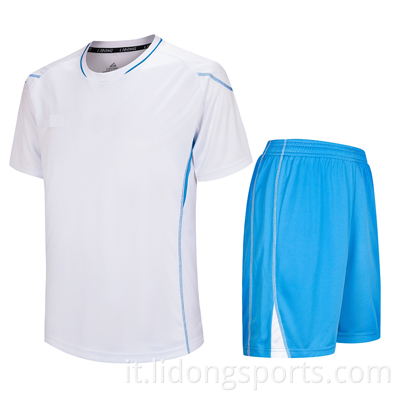 Set di jersey di calcio della squadra dei bambini personalizzati Set di uniforme da calcio di calcio bianco rosso